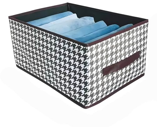 JYJLLM 2 Stück Kleiderschrank Organizer und Aufbewahrungstasche, faltbarer Jeans- und Hosen Organizer, stapelbare Aufbewahrungsboxen