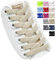 Puzeam 2 Pares de Cordones Elásticos - Cordones Elásticos sin Nudo con Hebilla Metal, Planos, Cordones de Zapatos para Niños, Adultos Beige 120