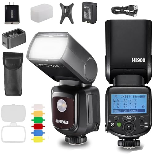 Jinbei Hi-900s Speedlite Kamerablitz, TTL Auto Metering, HSS High Speed Sync, 80Ws Power Flash, Sony Blitzschuh, nur kompatibel mit Sony Kameras