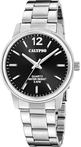 Calypso Herrenuhr Analog aus Edelstahl 316l Silberfarben