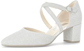 Gabor Damen Klassische Pumps, Frauen Absatzschuhe,Businessschuhe,Office,elegant,high Heels,Heels,hochhackige Schuhe,Silber,39 EU / 6 UK