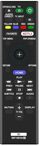 RMT-VB210U Replacement Remote fit for Sony 4K Blu-Ray DVD Player UHP-H1 UHPH1 UBP-X700 UBPX700