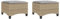 vidaXL Gartenhocker mit Kissen 2 STK. Beige 55x55x36 cm Poly Rattan, Outdoor Hocker, Garten Sitzhocker, Sitzhocker Terrasse, Terrassenhocker