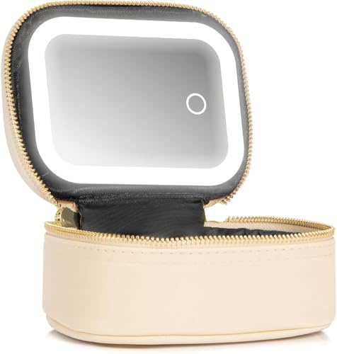 STORICANS Make-up-Tasche, LED, weiß, 15x11.5x7cm, Modern