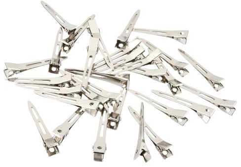 30 Pezzi Alligatore Clip, Becchi D'oca per Capelli in Metallo Becchi per Capelli Argentato Fermagli per Capelli 5,5 cm Donna Mollette per Capelli Styling per Salone Donna Casa