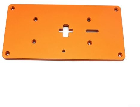 Plaque d'insertion de table en alliage d'aluminium pour scie sauteuse et scie à chantourner, trou central d'alignement de précision, compatible avec scie sauteuse électrique, scie à main et scie à