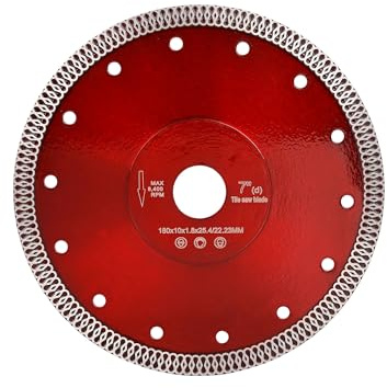Casaverde Extra Dünne Feinsteinzeug Diamantscheibe 180 x 25,4mm,Diamant-Trennscheibe Für Fliesen Granit Marmor Beton Keramik Ziegel