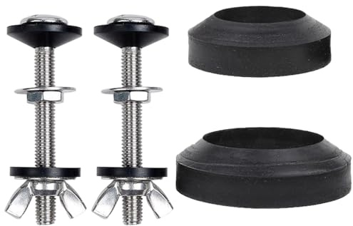 Universal Toilet Cistern Seal Kit, Bolts Kit + 2 Kind Rubber Washer Gasket Sealing Rings Tank to Bowl Rubber Gasket Fits 2'' and 3'' Toilet Flush Valve Tank Coupling Kit