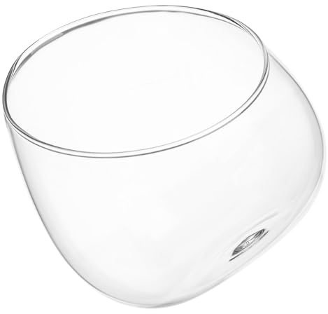 SEWACC Schräg Geschnittenes Pflanzgefäß aus Hochborosilikatglas Dekoratives und Kompaktes Terrarium für Moos und Sukkulenten als Büro und Tischdekoration