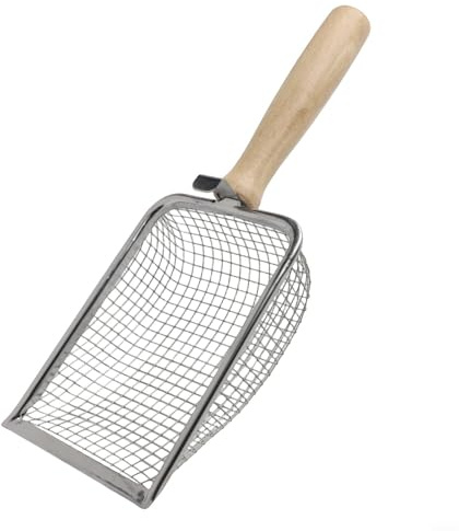 Pala y tamiz de jardín para separar el suelo y el compost sin esfuerzo con mango ergonómico (5 mm)