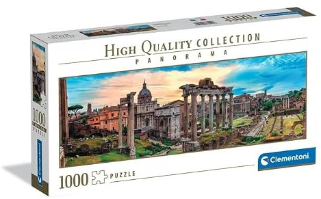Clementoni - Puzzle mit 1000 Teilen für Erwachsene und Jugendliche, Panoramaformat, Illustration Twilight Over the Eternal Empire, Geschenkidee, Made in Italy, 98 x 33 cm, 37114