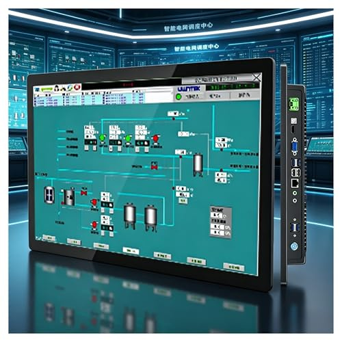 DARBCGH Heavy Duty Industrial Touch Monitor PC, 18.5 All-in-One System, 8GB RAM 256GB SSD, Wide Voltage Input