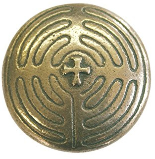 Butzon & Bercker Handschmeichler Labyrinth, Bronze, 4cm, rund