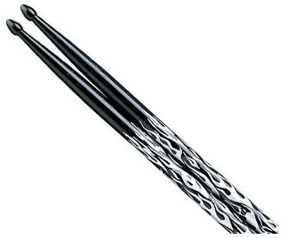 Tama 5A Drumsticks Silver Rhythimic Fire Black