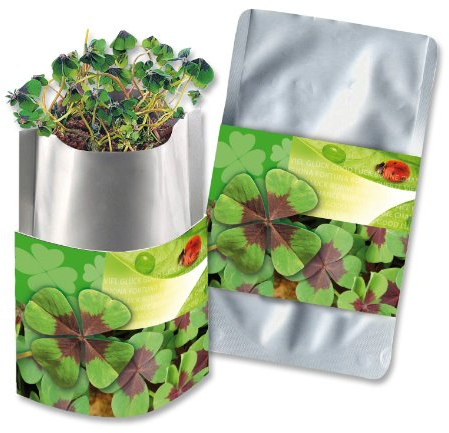 Bull & Bear Pflanztüte Plant Bag Glücksklee inkl. Pflanzanleitung, ca. 85 x 140 mm