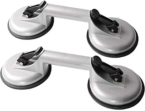 2x Saugheber Aluminium mit 2 Saugnäpfen