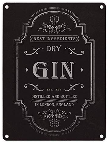 trendaffe - Das Gin Logo Metallschild in 15x20 cm