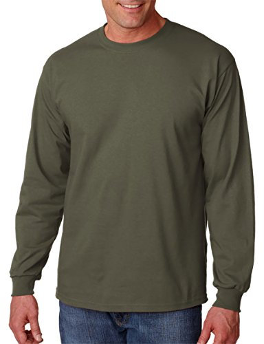 Gildan Men's Ultra Long Sleeve Rib-Knit Cuffs T-Shirt