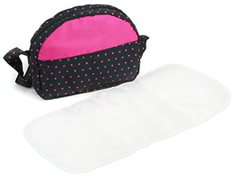 Bayer Chic 2000 - Wickeltasche für Puppen, Puppenwickeltasche, Puppenzubehör, Puppentasche, Dots pink