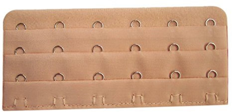 Lalagouk Women’s Bra Extender 3 Rows 6 Hook Bra Extender Strap,3 pack (khaki)