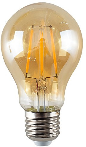 MiniSun | 4W LED Filament ES E27 GLS Amber Light Bulb | LED Bulbs, Home Décor & Improvement Essential | Pack of 3 | Warm White 2700K