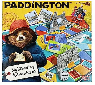 University Games Paddington Bear Movie Board Game Sightseeing Adventures Board Game for 6 year olds plus,Brown