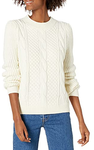 Cable Stitch Women's Mixed Cable Knit Sweater, Cream, Small