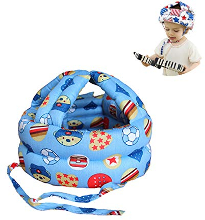 G-Tree Baby-Kleinkind-weich Schutzhelm - Oberflächenmaterial Baumwolle, Fill-in Material Sponge Einstellbare Protective Geschirre Mütze, Baby-Geschenk (Ball)