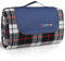 ZOMAKE Picknickdecke Wasserdicht 200x150,Isoliert Picknick Decke Strandmatte Waschbar mit Alubeschichtung für Camping,Garten - XL Tartan Stoff Picnic Blanket mit Tragegriff, (Gitter)