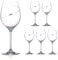 DIAMANTE Lot de 6 Verres à Vin Rouge en Cristal Taillé à la Main avec Cristaux – Motif Silhouette