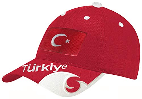 Blackshirt Company Türkei Schildmütze Fußball Fan Snapback Basecap Weiss Schwarz Rot Farbe Rot