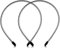2 Stück Schwarz Haarreif Männer Damen, XCOZU Metall Haarreifen Männer Haarbänder, Unisex Stirnbänder Stirnband Rutschfestes Haarband, Elastisches Haarschmuck Zubehör für Outdoor Sports Yoga