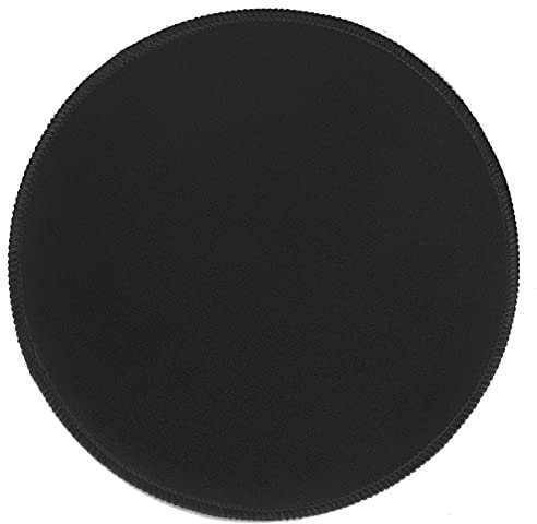 Qisan Gaming Mouse Pad/Mat for Computer Laptop 8.66x8.66x0.07 Keyboard Pad Desk Pad with Anti-slip Rubber Base Round Mouse Pad Mat-Black