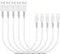 PEAKLIFT 0.3m Cable Micro USB Corto 5Pack, 30cm Carga rápida y Cable de sincronización de Datos Compatible con Samsung Galaxy S7 S6 S5, Nexus, PS4, Motorola, Sony, Nokia – Blanco