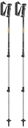LEKI Journey Lite Wanderstöcke aus Aluminium, verstellbar, leicht, für Trekking und Wandern, Anthrazit-Schwarz-Orange, 100-135 cm