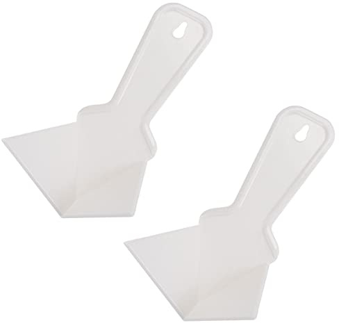 uxcell Paleta de esquina interior de 4 pulgadas, herramienta de esquina de plástico para paneles de yeso, color blanco, 2 unidades