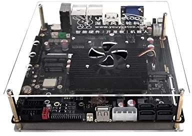 youyeetoo ITX-3588J Rockchip RK3588 8K AI Mini-ITX Placa base HDMI2.1 DP1.4 WiFi 6 Onboard DC POE Power Support Android 12 Ubuntu Debian 11 (4 + 32 GB con funda)