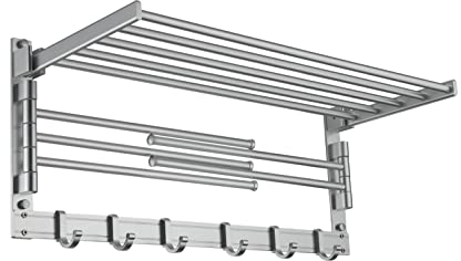Görbach Aluminium Handtuchhalter Handtuchstange Tuchregal Silber (5-40SS)