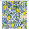 Blaue Fliesen Zitrone Duschvorhang Sommer Obst Chic Badewannen Wasserdicht Polyester Duschvorhang Badezimmer Dekoration 182x214cm(72x84in)