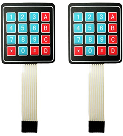 DIYables Keypad 4x4 for Arduino, ESP32, ESP8266, Raspberry Pi, 2 Pieces