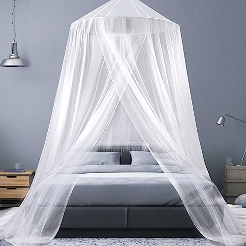 Mückennetz Bett Baldachin, Luxus Moskitonetz Doppelbett, Großes Moskitonetz mit Klebehaken, Moskitoschutz Doppelbetten, Mückennetz für Indoor oder Outdoor für Reise und zu Hause