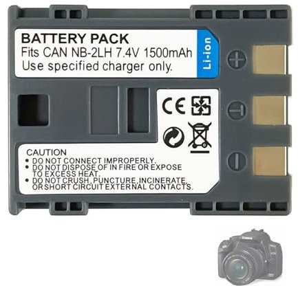 Aousavo NB-2L NB-2LH Replacement Battery Compatible with Canon EOS 350D 400D MD265 MV960 PowerShot G7 G9 S70 S80 ZR950 ZR960 HG10 HV40