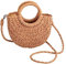 Wisebom Sac à Main pour Dame, Paille Sac Tissé à la Main, Été Sac de Plage, Sac en Paille Bandouliere pour Dame, Sac D'épaule pour Voyage et Prendre des Photos