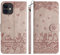 Aisenth Handyhülle für iPhone 12 Mini/iPhone 13 Mini (5,4 Zoll), Katze, Schmetterlings Muster Leder Handytasche Brieftasche Klapphülle Etui Schutz Hülle mit Ständer, Kartenfächer -Gräulich Violett