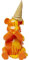 Kare Design Deko Figur Sitting Gelato Bear, Orange, Bär, Polyresin, Unikat, Handbemalt, 37x18x17cm (H/B/T)