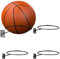 Ballhalterung Wand，Ball Rack für Basketball Mit Schrauben Sport Ball Halterung Wand，4 Stücke Wandhalterung Ball Rack für Basketball Rugby Volleyball Fußball's Display-Schwarz Wandhalterung Ballhalter