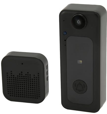 Septpenta Wireless Video Doorbell, Doorbell Camera Wireless, Two Way Voice Intercom/Night Vision Function/Smart Control, Highly Sensitive Microphone for Indoor/Outdoor Monitoring