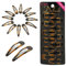 Dofash 12 Stücke 2IN/5CM Haar Snap Clips Einfache Basic Haarspangen Schnapp Haarclips Haarklammer Haarschmuck für Kinder Mädchen Damen (Epoxidharz Schildkröte)