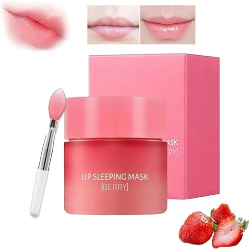 Lip Sleeping Mask, Lip Sleeping Care Special Mask, Lip Care Cream Moisturize Hydrate Exfoliate Repair Dry Chapped Peeling Cracked Lips, Lip Moisturiser for All Skin Types (2pcs)