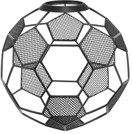 Hemobllo Football Lampshade - Small Lamp Shades Metal Ceiling Lamp Shade Hanging Soccer Lamp Shade Hollow Out Pendant Light Shade E27 Lampshade, for Bulbs Less Than 4.2cm